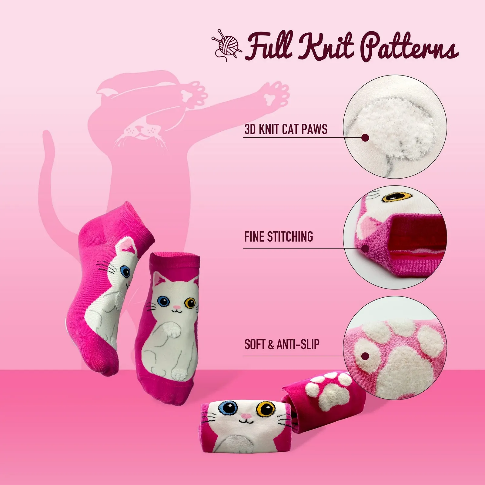 Шкарпетки Cat Trainer Котячі лапки, фото №2