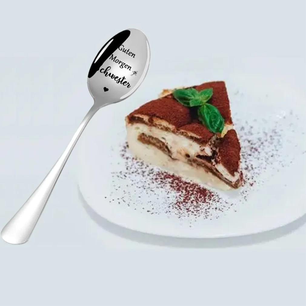 Ложка з нержавіючої сталі з гравіюванням Good Morning, Best Sister, фото №5