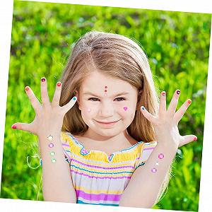 Наклейки со стразами Тип PLAFOPE 12 листов для лица, волос, ногтей, макияжа, для глаз, детские, для компьютера synthetic.ua - Фото 1