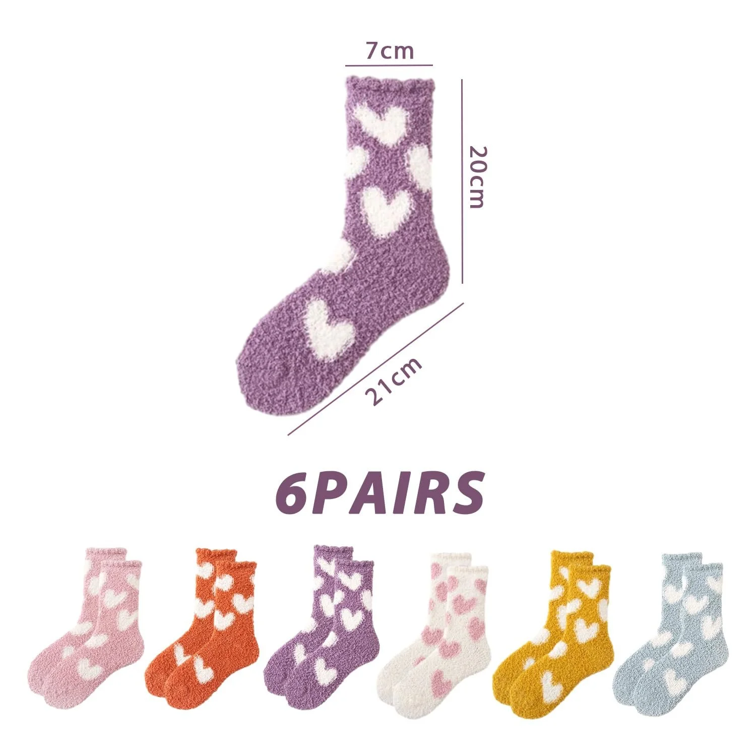 Носки SLEEKEE Плюшевые Зимние Женские 6 пар, Разноцветный, фото №2 Носки SLEEKEE Плюшевые Зимние Женские 6 пар, Разноцветный, фото №2