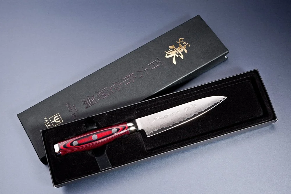 Нож универсальный Yaxell Super Gou 161 12 см - 161 слой дамасской стали, фото №2