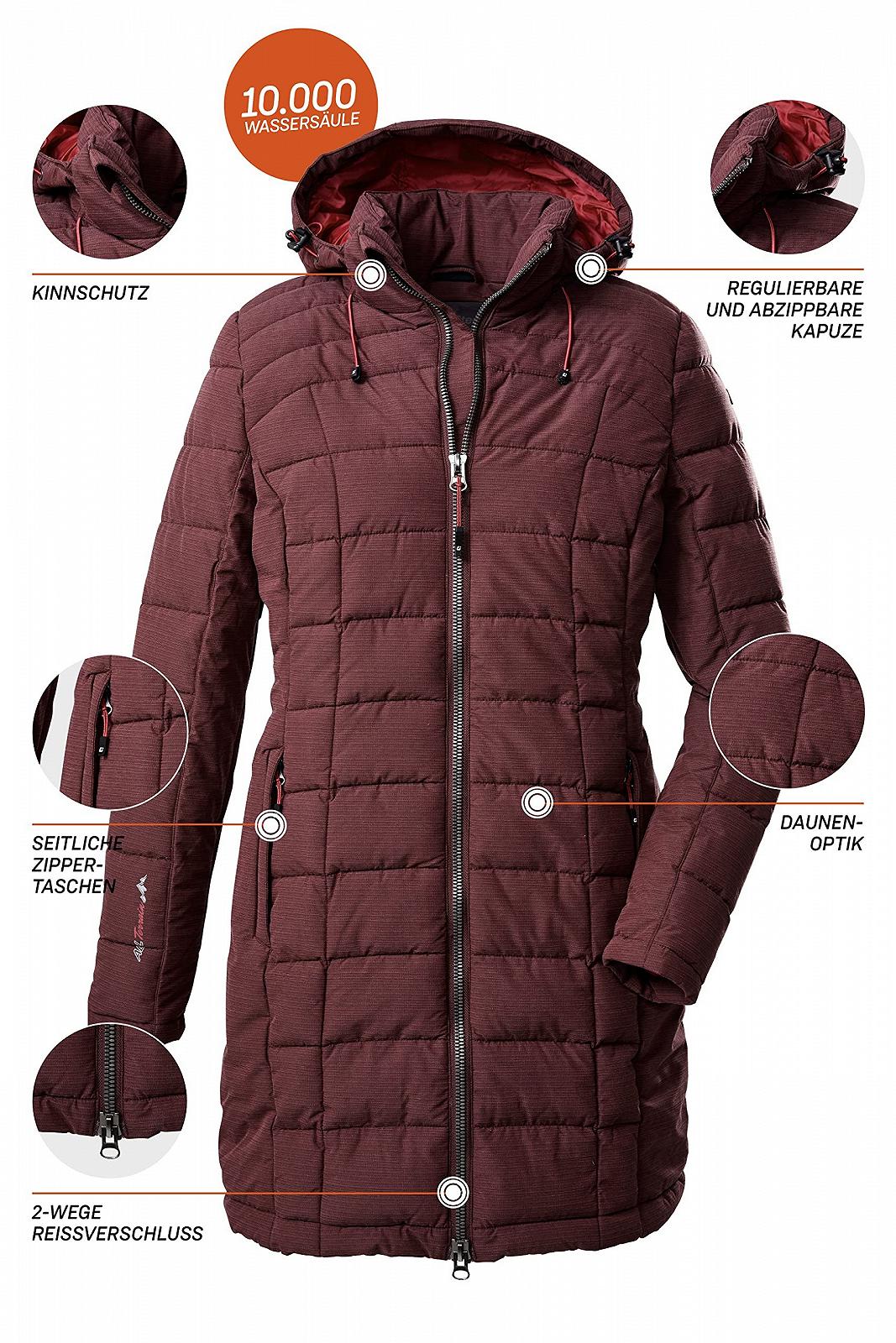Парка Killtec Skane Wmn Quilted Prk с эффектом пуха и съемным капюшоном, фото №3