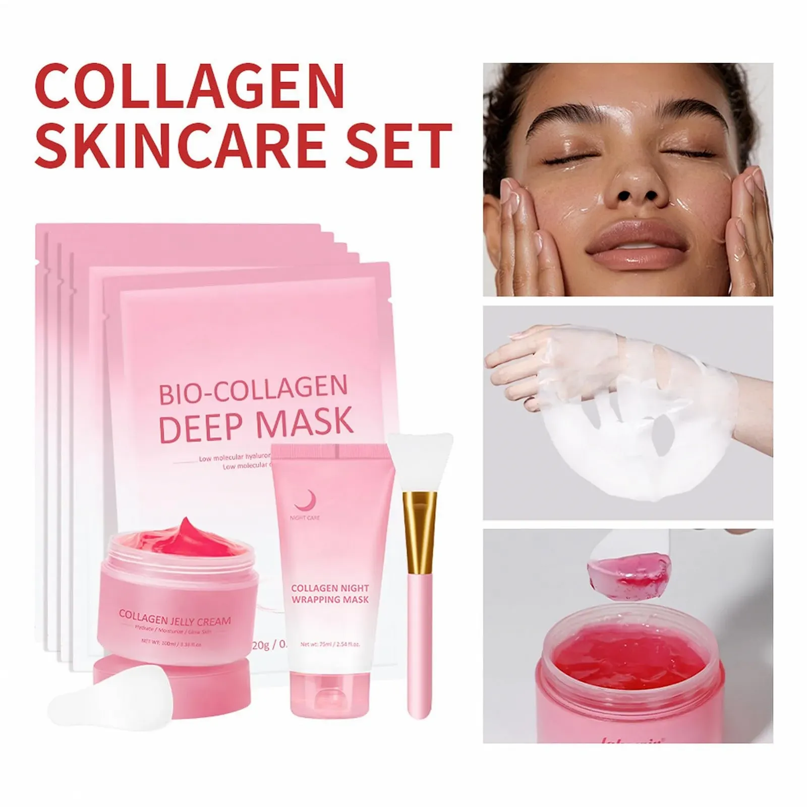 Маска-пілінг для обличчя, Soothing Moisturizer Mask з пензлем, освіжаючі засоби для краси, фото №7