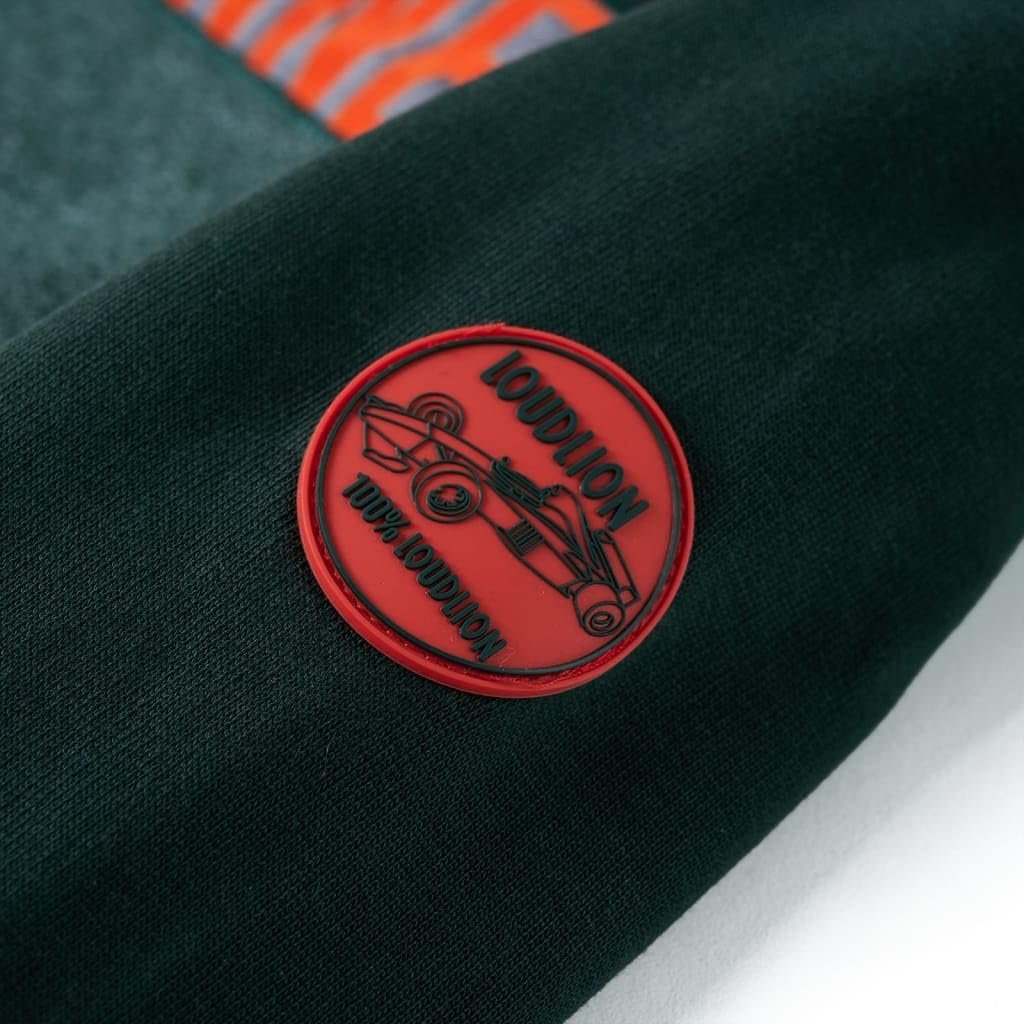 Детский Худи vidaXL с принтом Winner, Толстовка, Темно-зеленый, фото №5