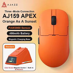 Миша AJAZZ AJ159 APEX Orange PAW3950 DPI 42K Док-станція з екраном synthetic.ua - Фото 1