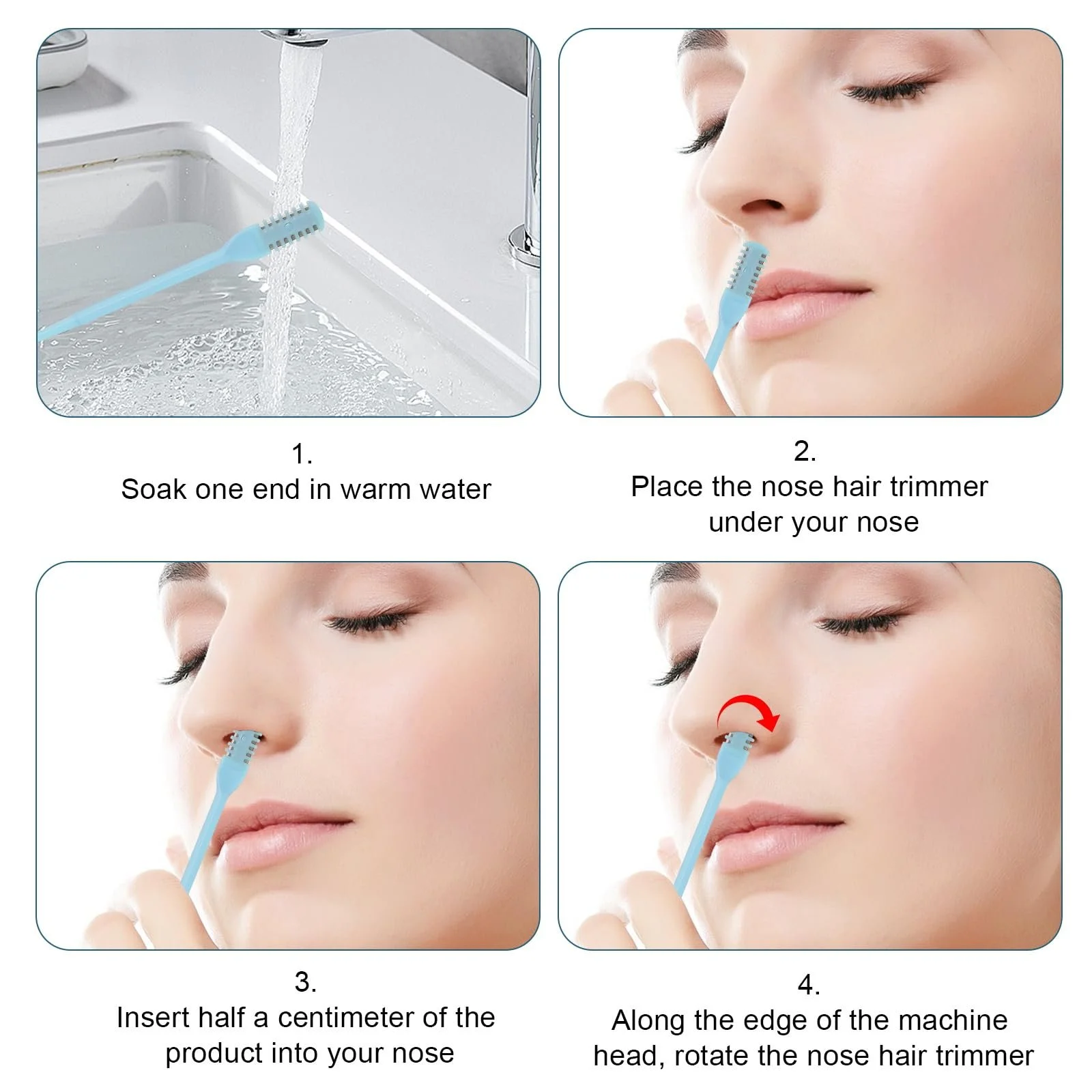 Double Sided 2-in-1 тример для волосся носа унісекс 5 шт., фото №5