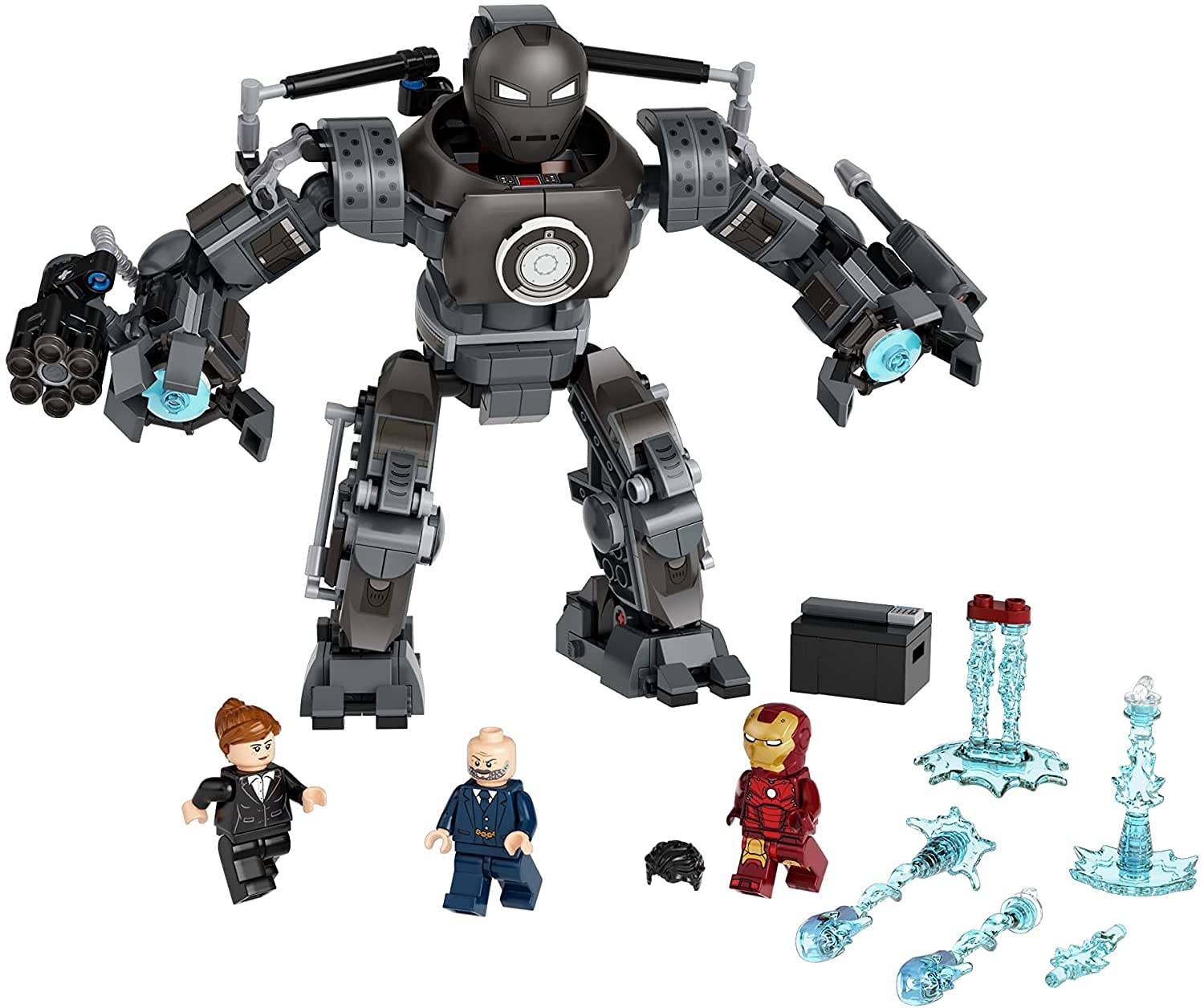 Конструктор LEGO Marvel Iron Man Iron Monger Mayhem 76190 Коллекционный набор с Iron Man, Obadiah Stane и Pepper Potts, 479 деталей, фото №2