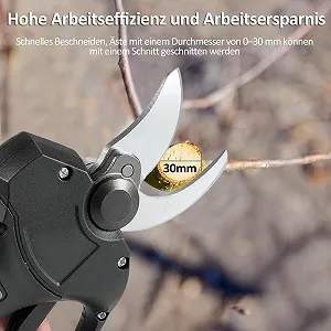 Секатор Hancaner електричний, 21 В, з сумкою для перенесення, акумулятор 2000 мАг, діаметр різання 30 мм synthetic.ua - Фото 1