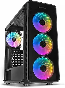 Корпус Nox Hummer TGM / без БЖ / Miditower / ATX / Glass / 4x120mm ARGB / Чорний - Фото 1