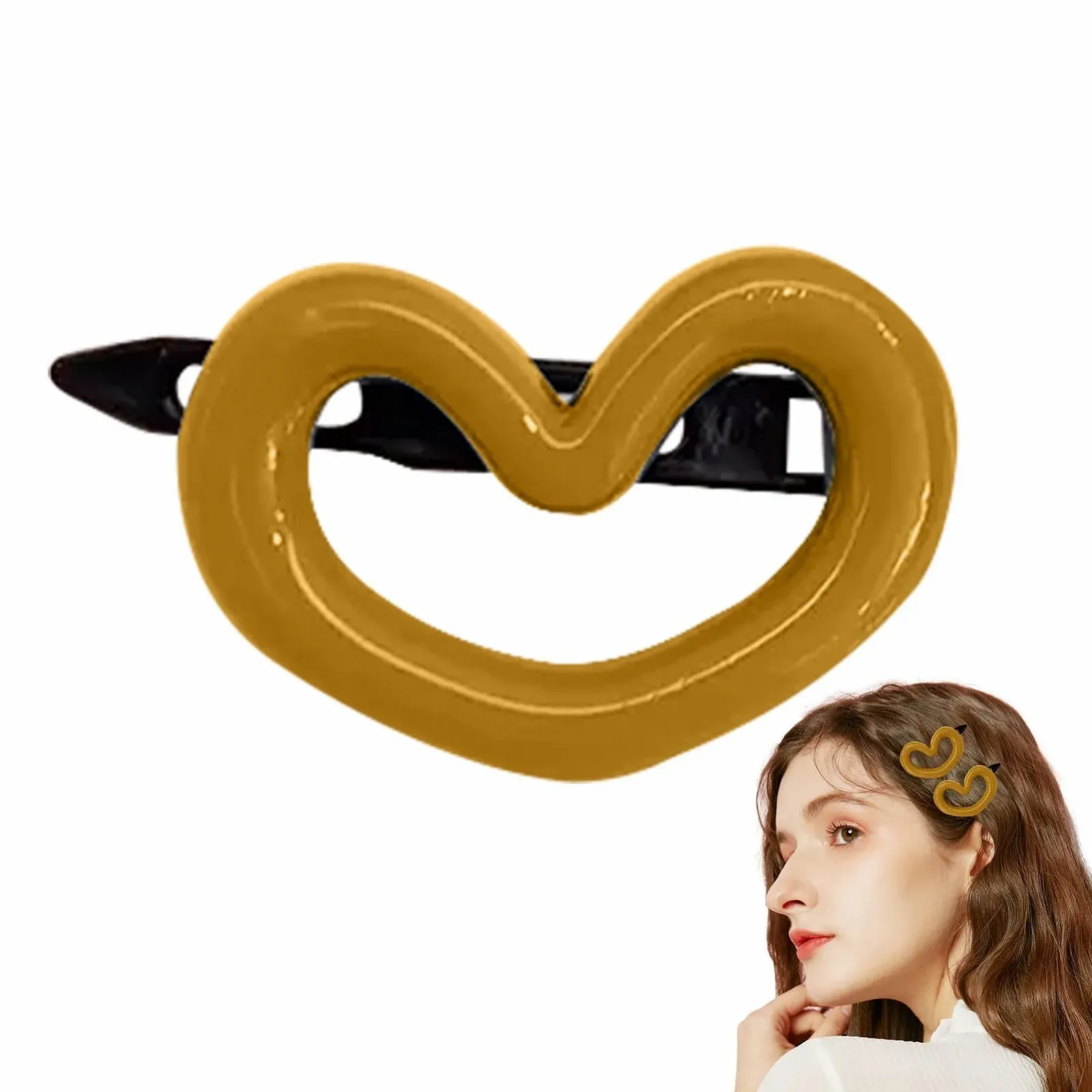 Заколка-краб Bexdug Серии Morandi В форме сердца Разных цветов, фото №7