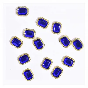 Украшение для ногтей Wanglan 3D, сплав, квадратные бриллианты, золото, металл (Цвет: Bianco) synthetic.ua - Фото 1