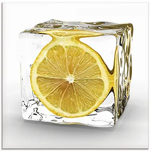 Скляна картина ARTland T5XT Квадратна Фрукти в льоду - Фото 1