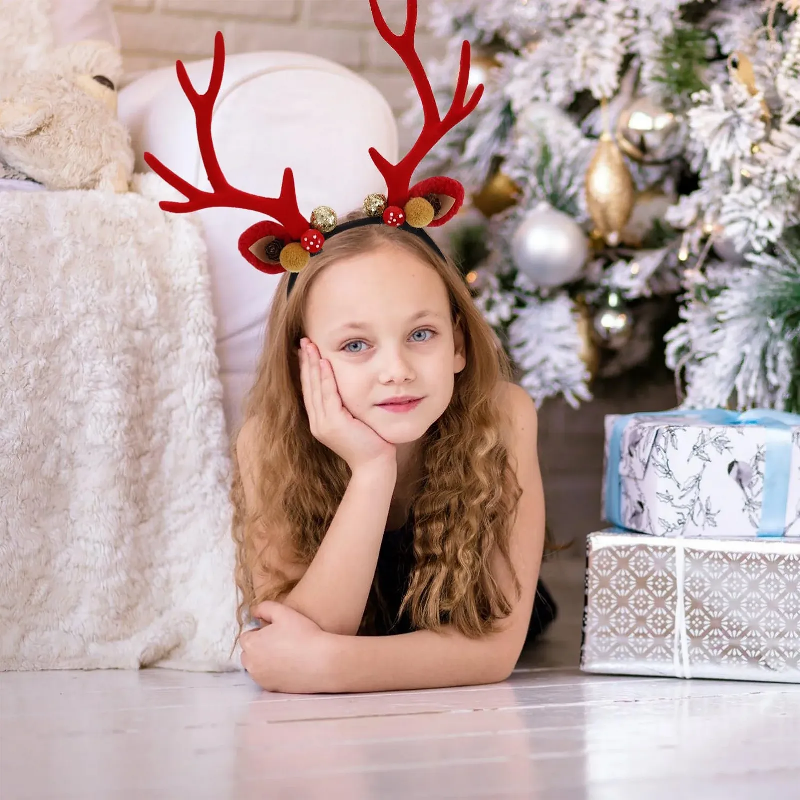 Обруч Рождественские Оленьи Рога, фото №3 Обруч Рождественские Оленьи Рога, фото №3