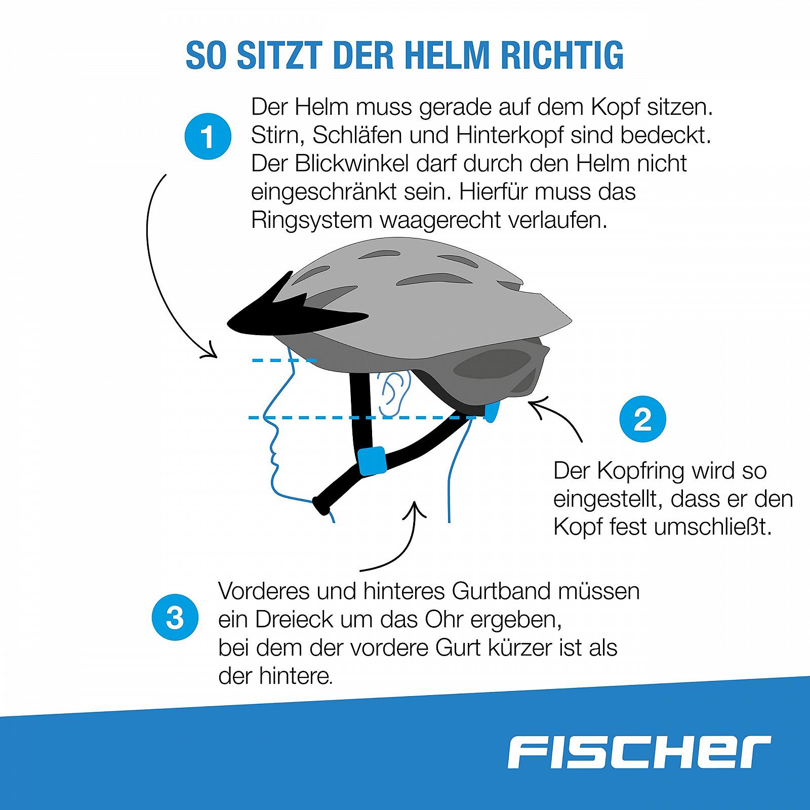 Шлем велосипедный FISCHER City Urban S/M или L/XL с внутренней системой освещения, разных цветов, фото №3
