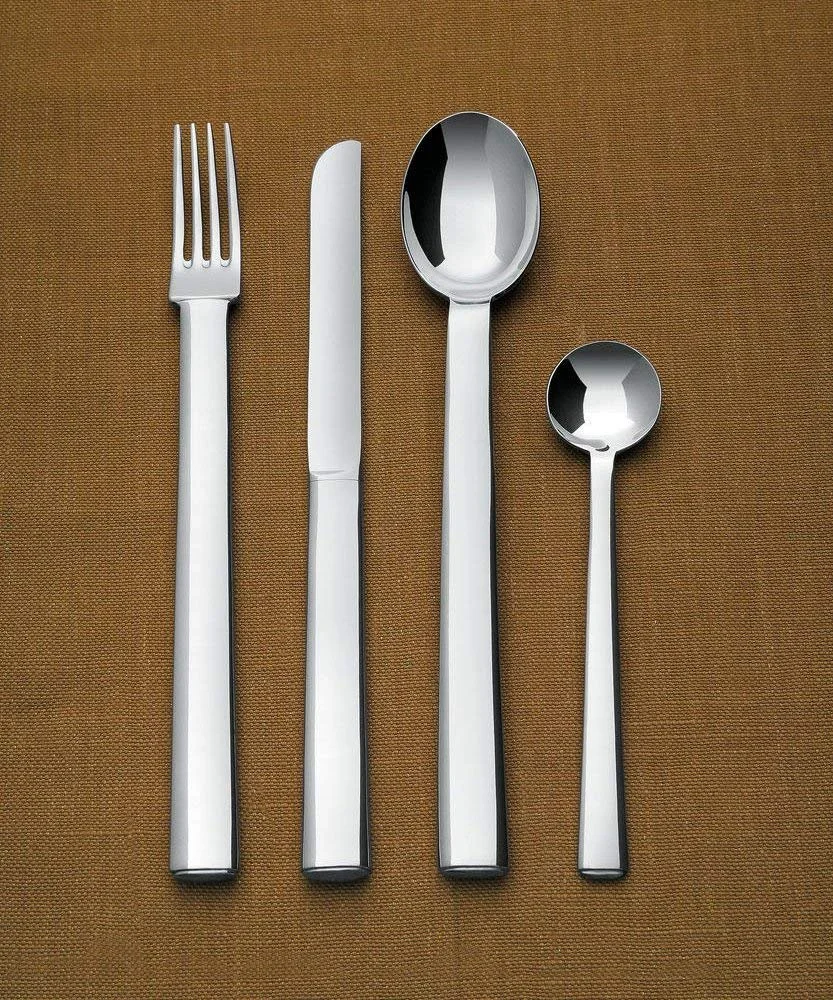 Набір столових приборів Alessi Rundes Modell: виделки, столові ножі, шість чайних ложок з нержавіючої сталі 18/10, полірована, срібний, фото №2 Набір столових приборів Alessi Rundes Modell: виделки, столові ножі, шість чайних ложок з нержавіючої сталі 18/10, полірована, срібний, фото №2