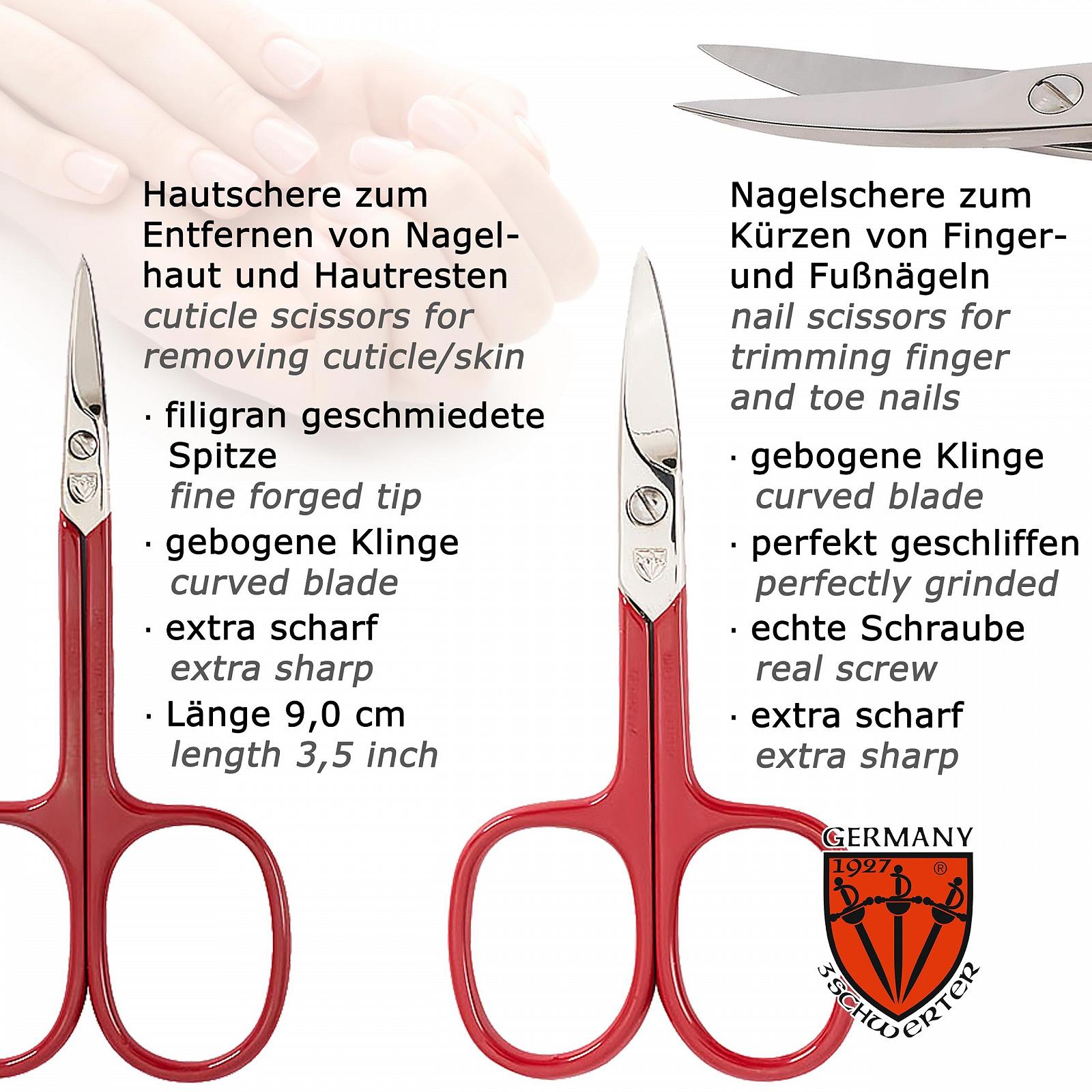 Набір для манікюру та педикюру DREI SCHWERTER Cuneo, 8 предметів, сталеві інструменти, червоний чохол зі штучної шкіри, фото №2 Набір для манікюру та педикюру DREI SCHWERTER Cuneo, 8 предметів, сталеві інструменти, червоний чохол зі штучної шкіри, фото №2