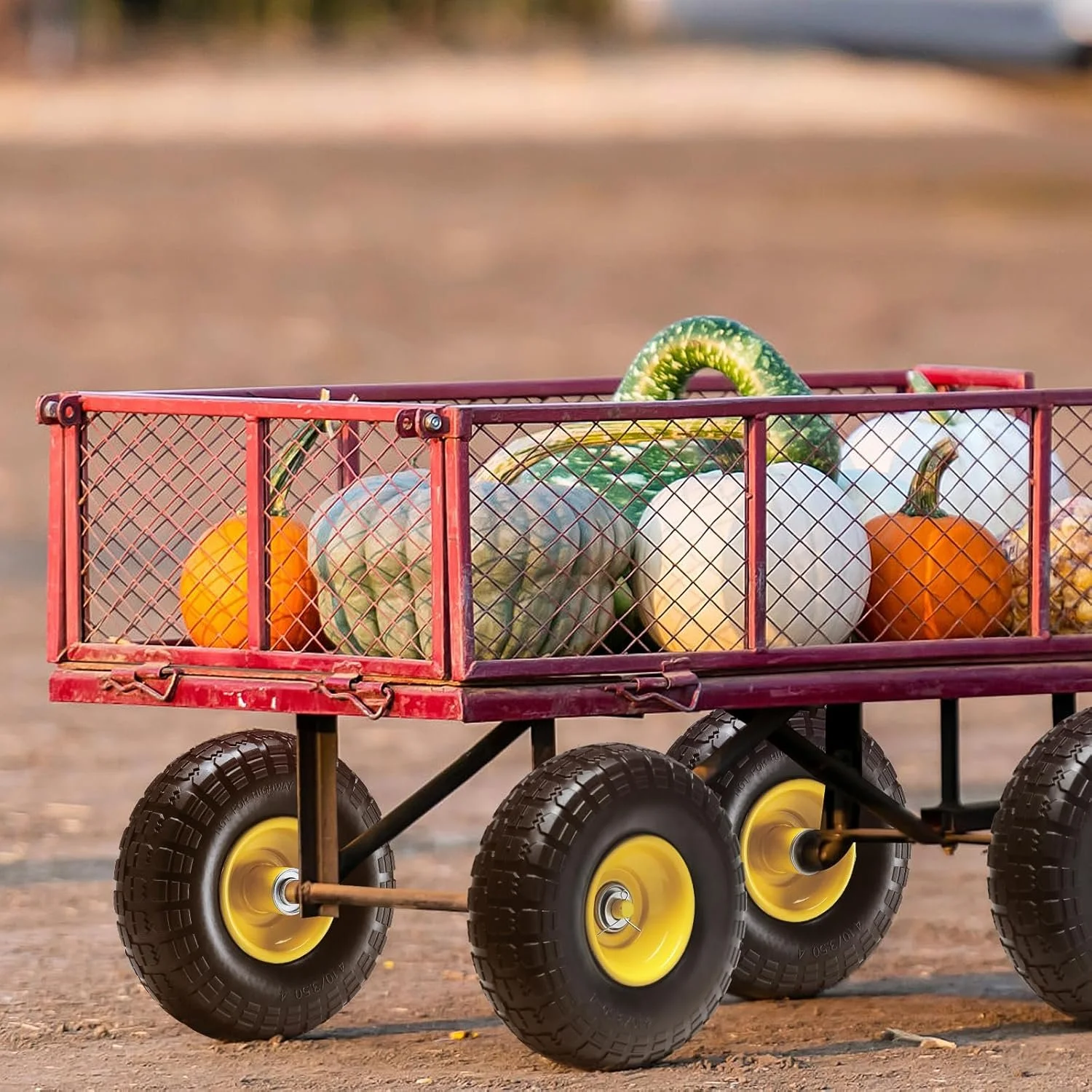 Суцільні поліуретанові колеса 2шт VEVOR CJPU0080 Yellow, фото №9