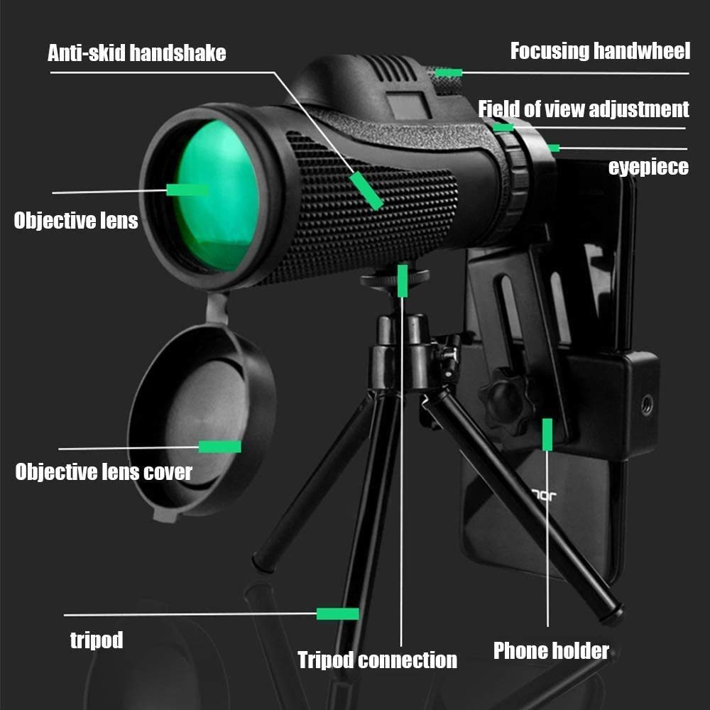 Труба Monocular 40x60 HD Monocular з тримачем для смартфона, фото №6