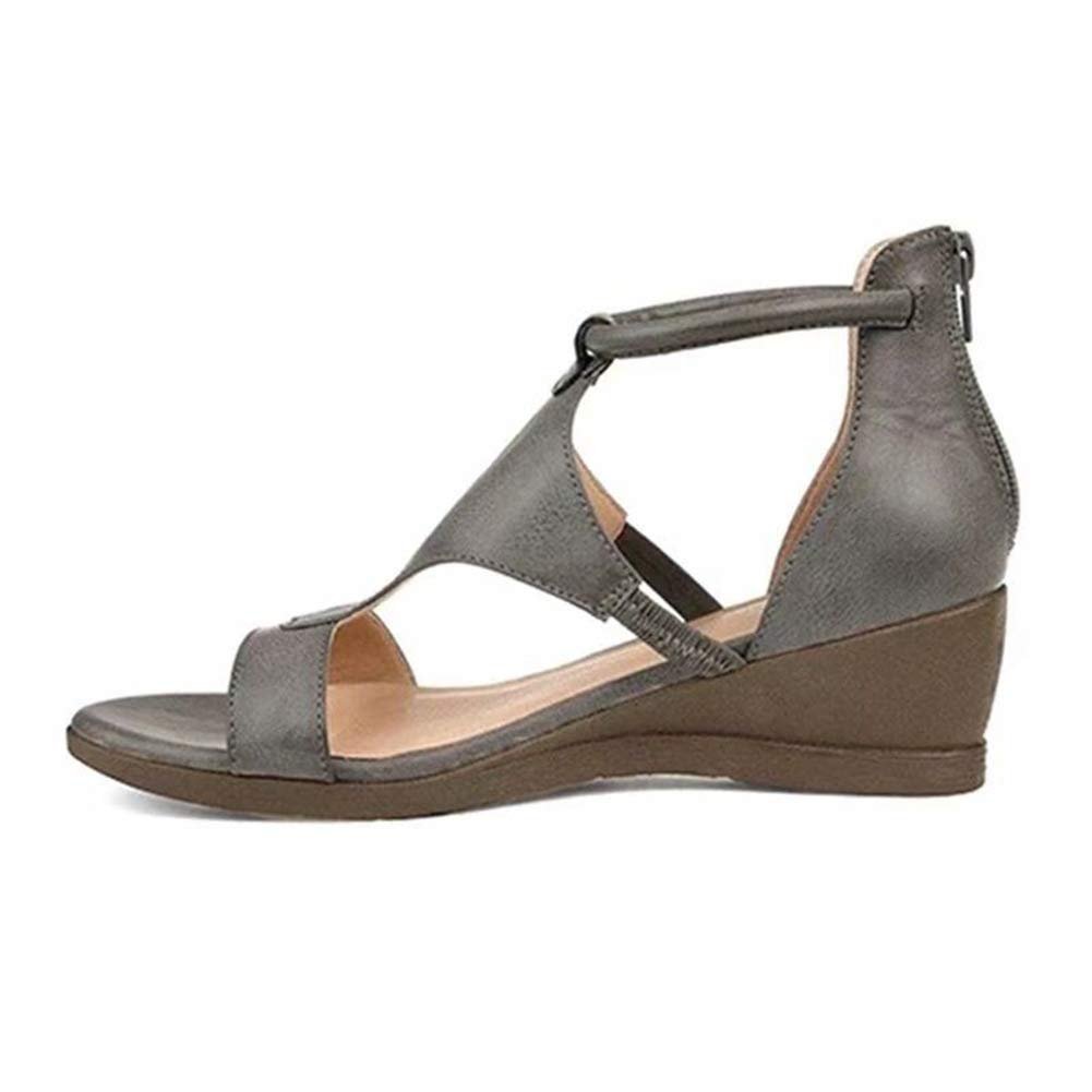 Женские сандалии на платформе с молнией, фото №3