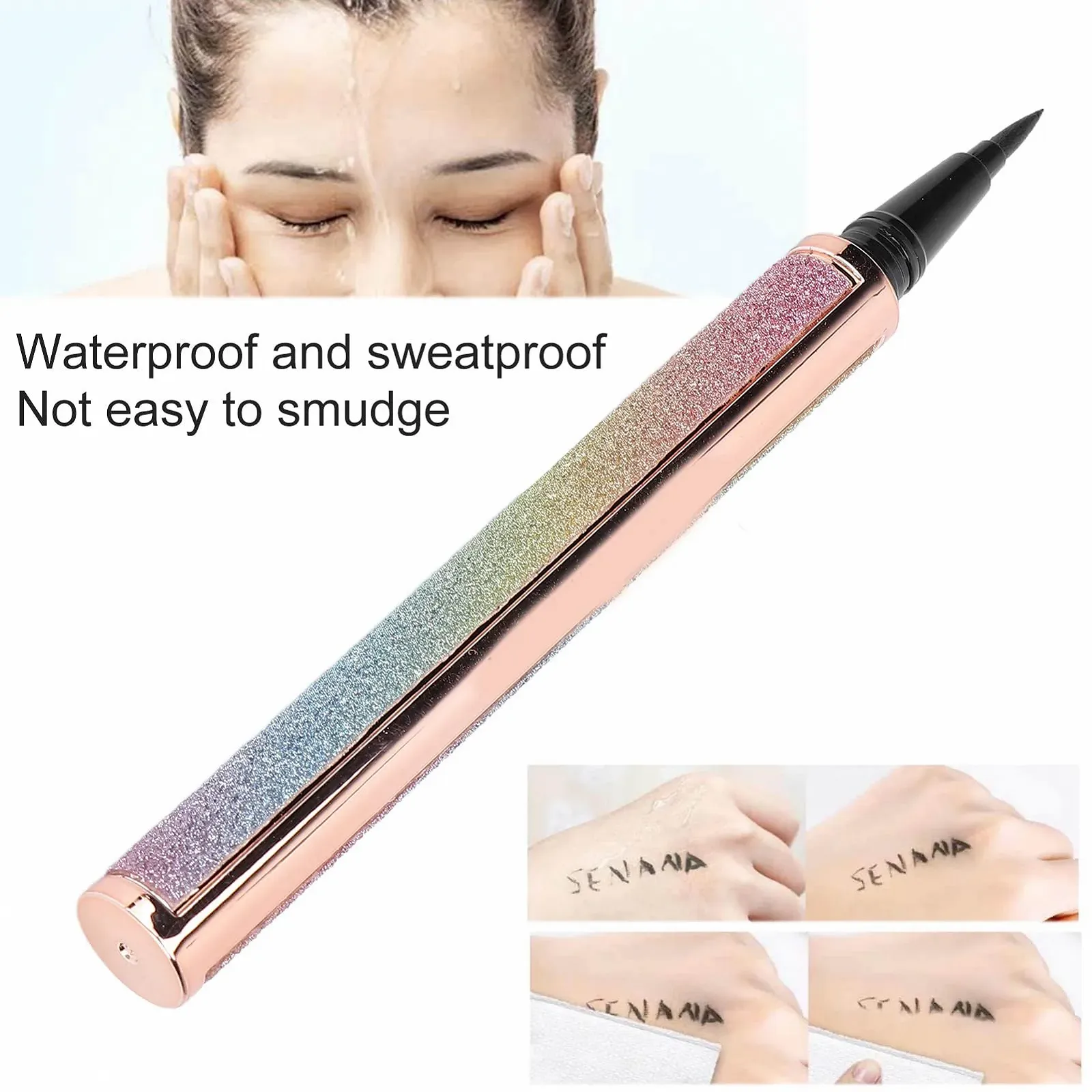 Підводка для очей OKAT Швидке висихання Компактна Портативна М'який кінчик Водостійка Рідка, фото №4