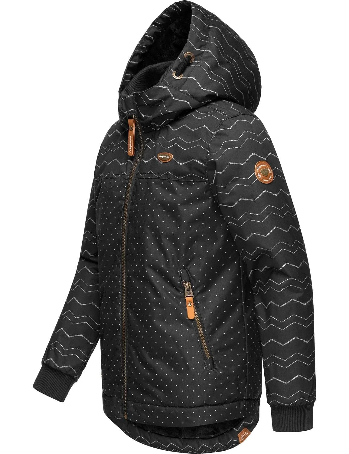 Зимова куртка для дівчаток Ragwear Kristla Chevron з капюшоном, водонепроникна, фото №2