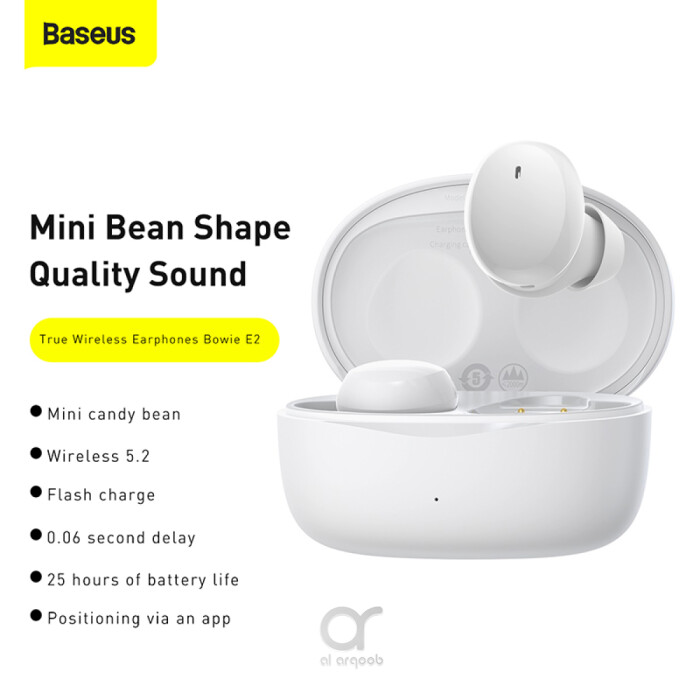 Наушники Baseus E2 True Wireless Earphones Bowie |BT5.2, 40/300mAh, 5H Location OTA NGTW090001 white, фото №2