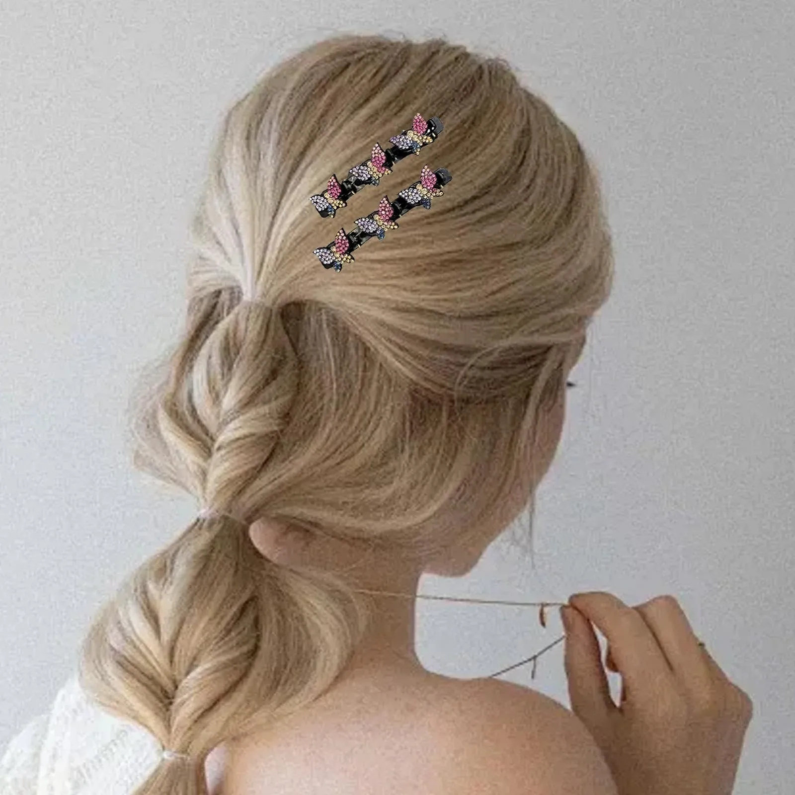 Заколки для волос в виде бабочек для девочек и женщин, заколка для волос в стиле плетения, украшение для плетения волос | Симпатичная форма утиного клюва, блестящая заколка для волос, фото №3 Заколки для волос в виде бабочек для девочек и женщин, заколка для волос в стиле плетения, украшение для плетения волос | Симпатичная форма утиного клюва, блестящая заколка для волос, фото №3