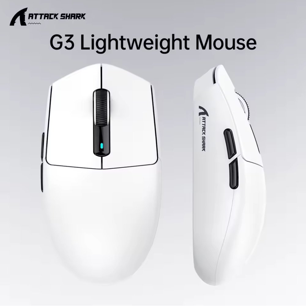 Миша Attack Shark G3 White 25000DPI PAM3311 Wireless Bluetooth, фото №2