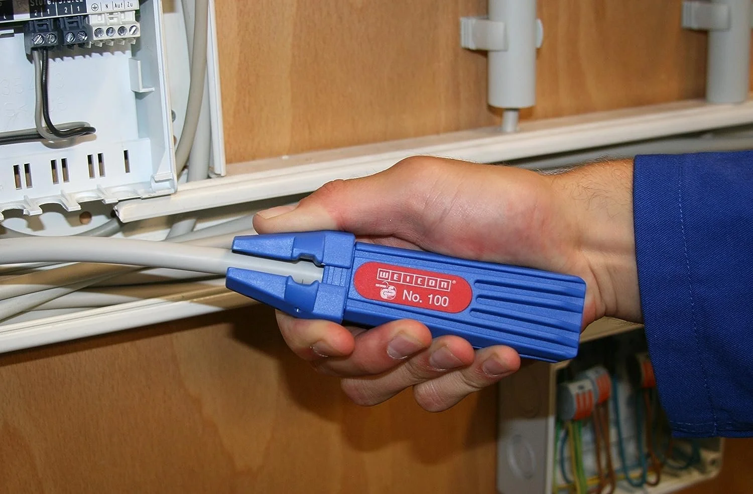 Универсальный инструмент для снятия изоляции WEICON No. 100 0.5–16 мм² 20–6 AWG 4.0–13.0 мм круговой и продольный рез, фото №3