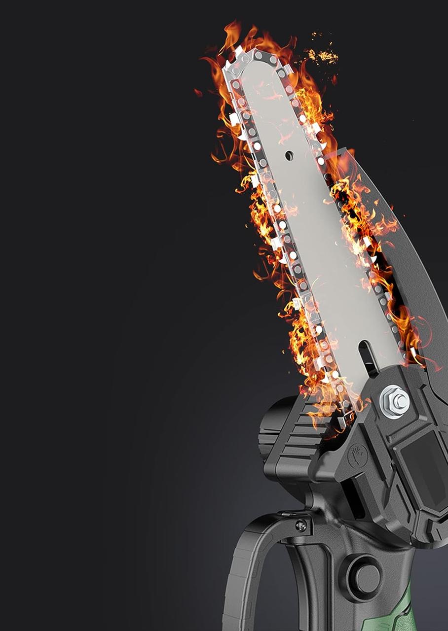 Аккумуляторная цепная пила Tanzu Шина 4 дюйма 1 аккумулятор 2 цепи, фото №8