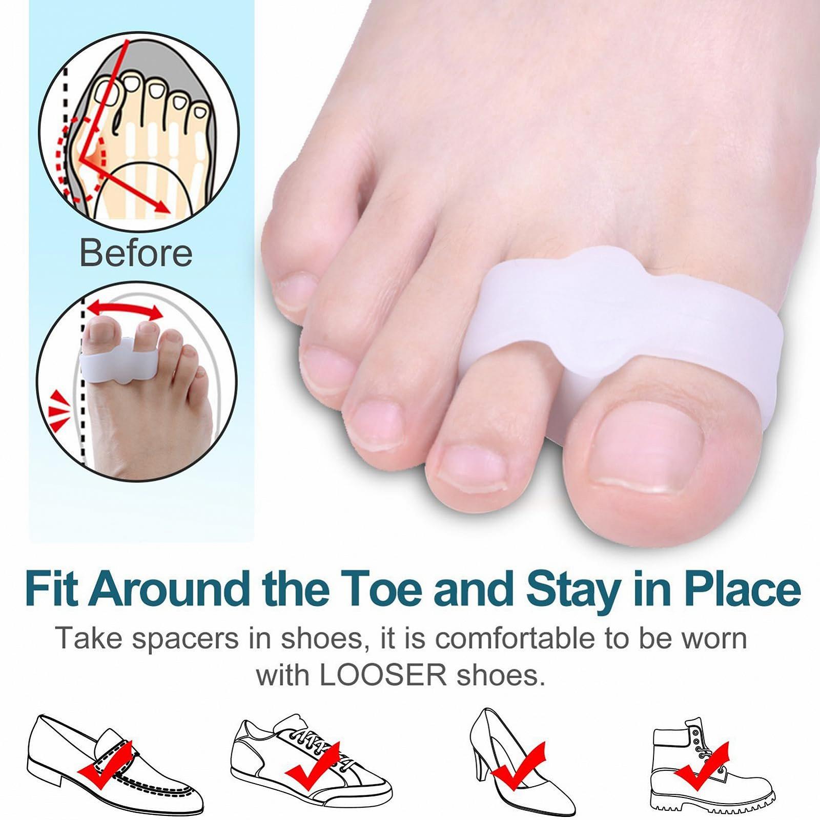 Коректор для пальців ніг Силіконовий роздільник для пальців ніг Багаторазові ортопедичні, фото №4
