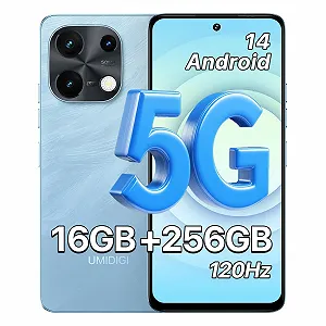 Мобильный телефон UMIDIGI Note 100 5G 6.8 дюймов 120 Гц 16GB + 256GB 50MP + 16MP 5000 мАч Android 14 - Фото 1