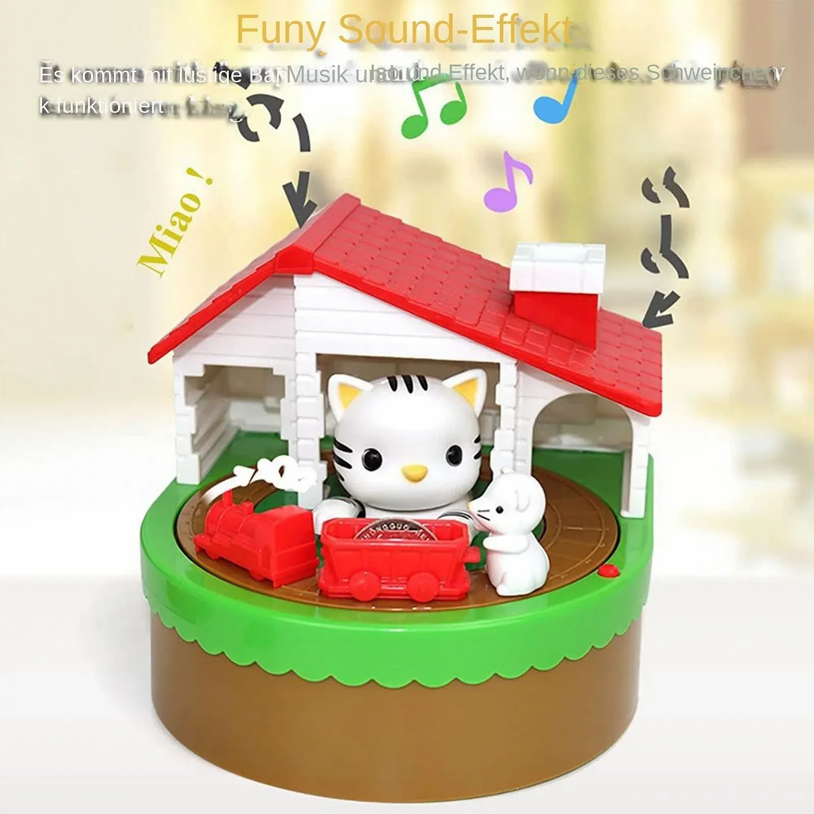 Скарбничка Дитяча зі звуками кішки у формі будиночка, фото №7