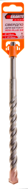 Свердло для бетону GRANITE SDS-PLUS S4 14х210 мм 0-14-210, фото №2