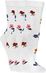 Носки WOWERAT Scattered Flowers 3 пары (Размер 39-42, Scattered Flowers в белом) - Фото 1