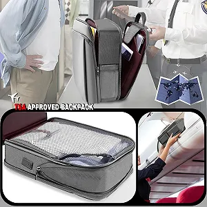 Рюкзак для ноутбука ZINZ Slim and Expandable 15 / 15.6 / 16 дюймів Anti-Theft Business Travel LG02Y01 synthetic.ua - Фото 1