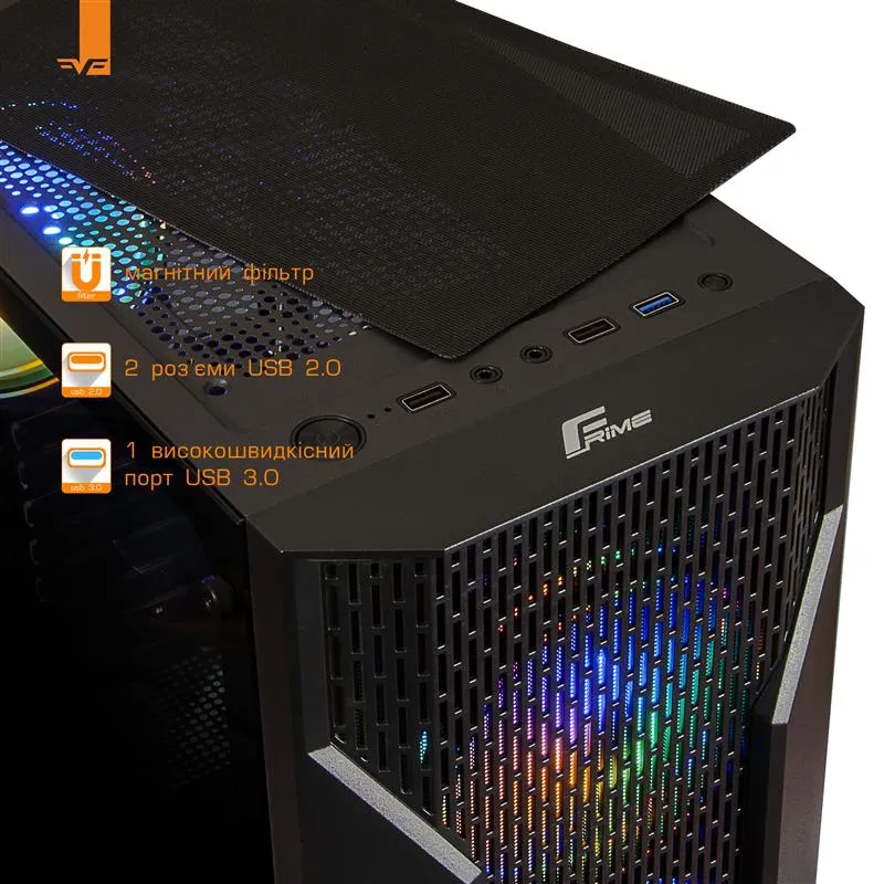 Корпус Frime Legion Black USB 3.0 без БП (Legion-U3-GLS-4DTRMLT16.6WP), фото №3