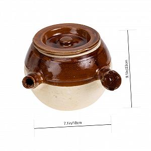 Горшок для приготовления GALPADA керамический термостойкий антипригарный для плиты и газа synthetic.ua - Фото 1