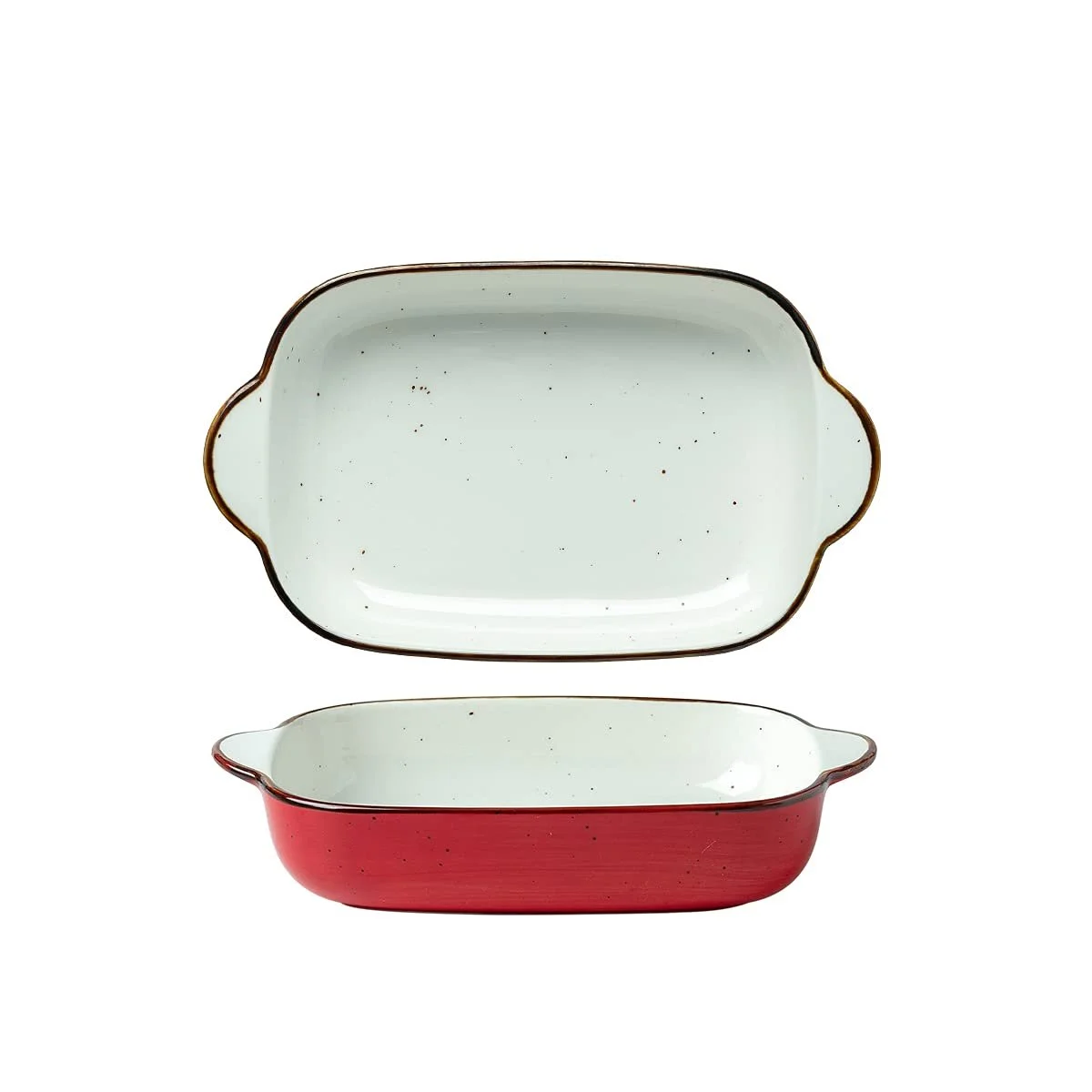 Форми для запікання керамічні прямокутні великі для лазаньї та запіканок Однотонні, фото №1