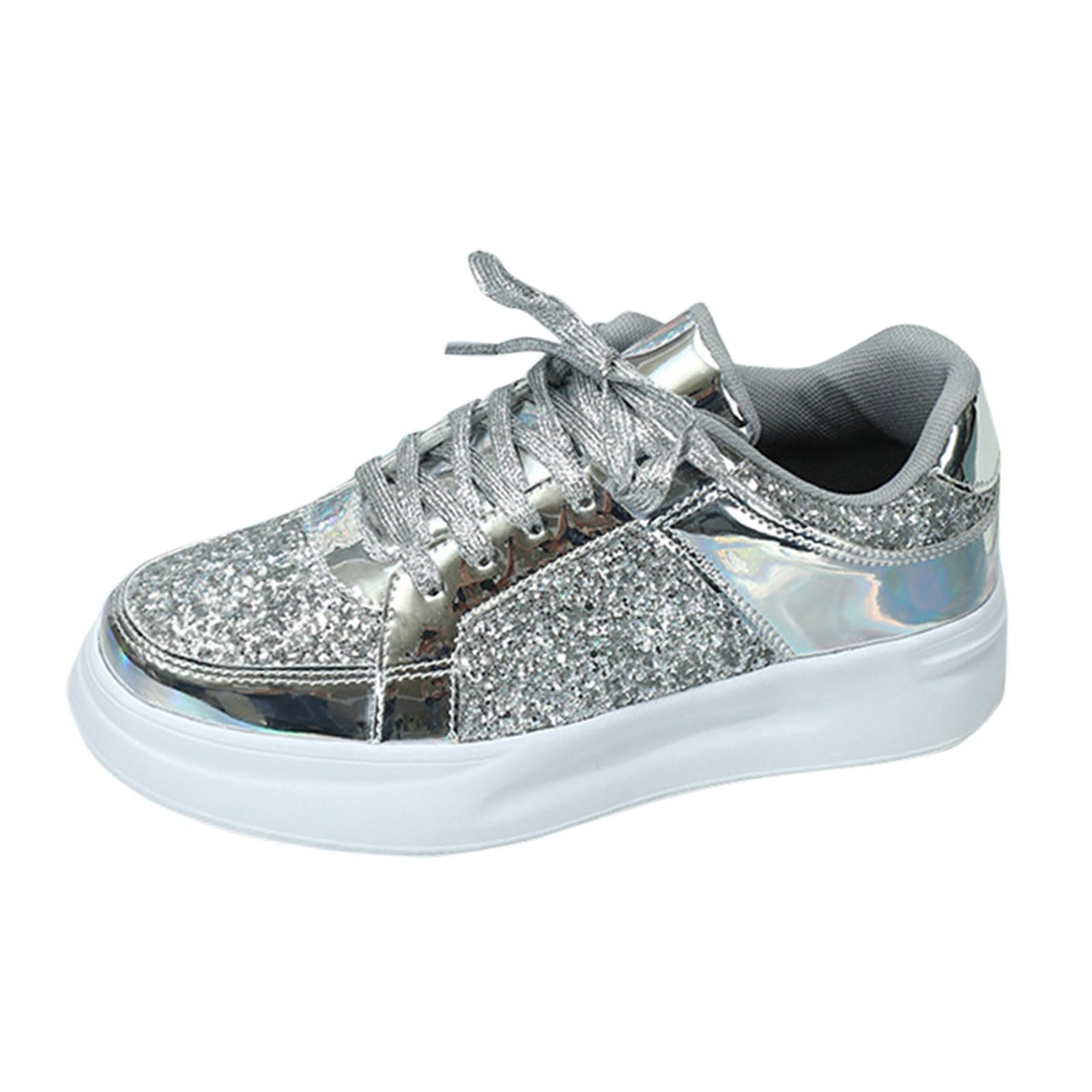 Кроссовки Fashion Glitter с блестками на шнурках для мужчин и женщин, фото №1