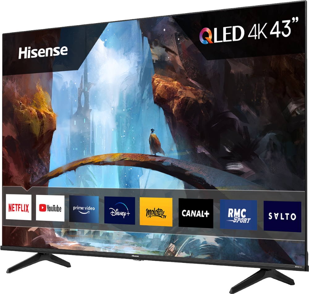 Телевізор 43" Hisense 43E7HQ / 4K / 60 Гц / QLED / Smart TV / Wi-Fi / Bluetooth / T2, фото №3 Телевізор 43" Hisense 43E7HQ / 4K / 60 Гц / QLED / Smart TV / Wi-Fi / Bluetooth / T2, фото №3