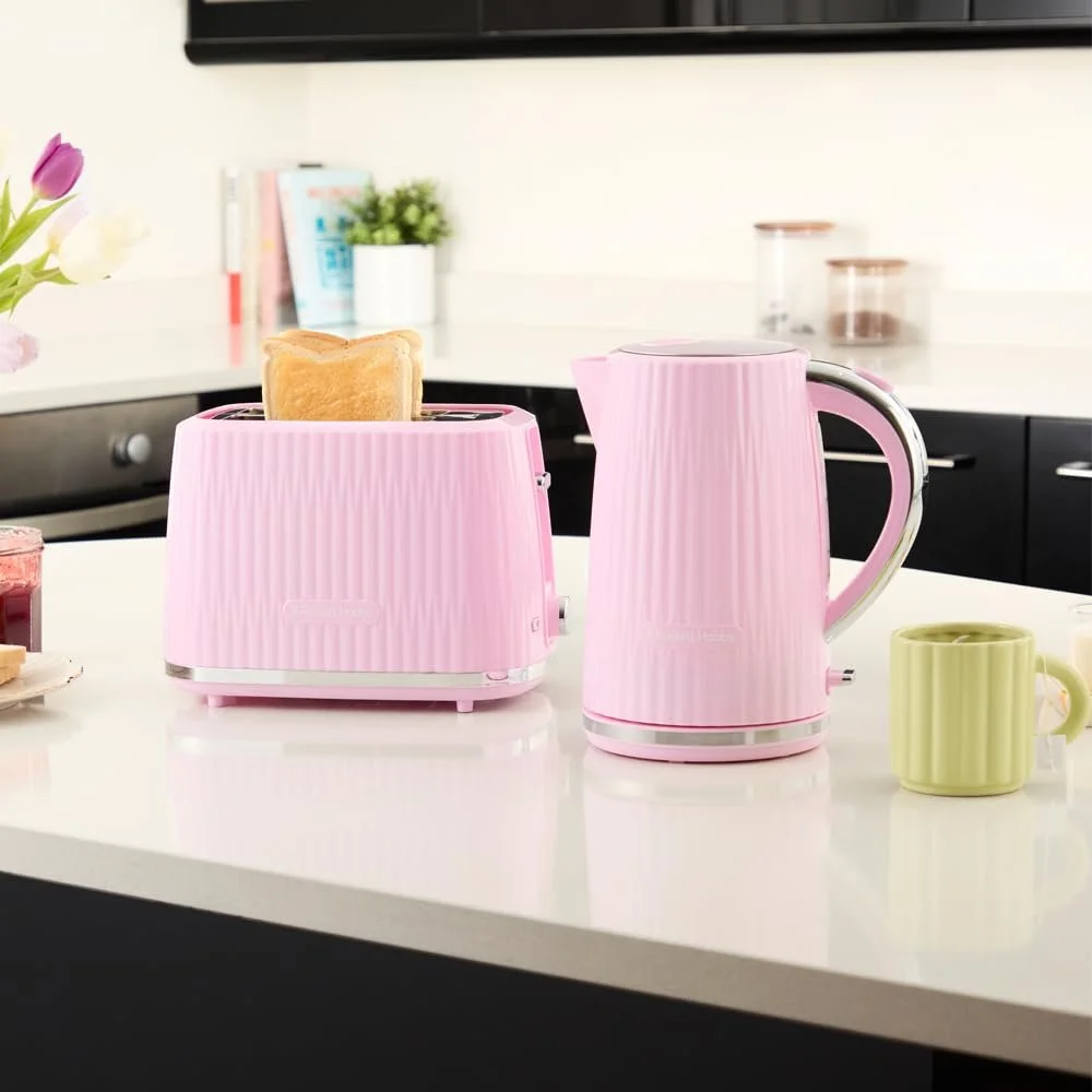 Тостер Russell Hobbs Eden 27372-56 на 2 скибочки (6 рівнів підсмажування, функція підйому, розморожування, підігріву та зупинки, висувний піддон для крихт, насадка для булочок, малиновий), фото №9