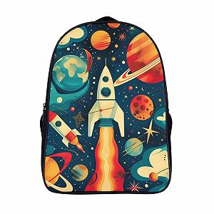 Рюкзак DPEOANEBN Rocket 3D, дитячий, великий, 40x28x16 см - Фото 1