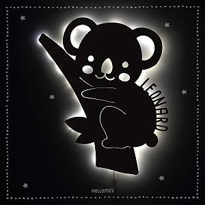 Нічник Snooze Light настінний дерев'яний з бажаним ім'ям Koala synthetic.ua - Фото 1