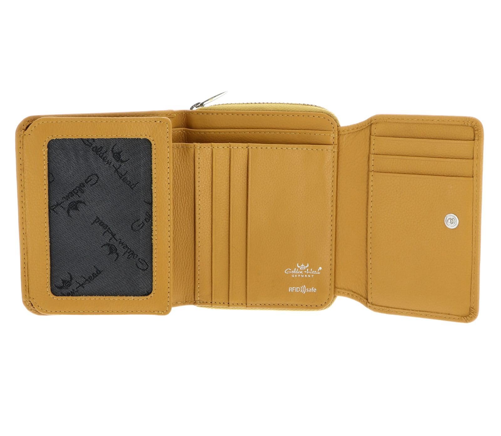 Гаманець Golden Head Madrid RFID Шкіряний 11.5 см, гірчично-жовтий, фото №2
