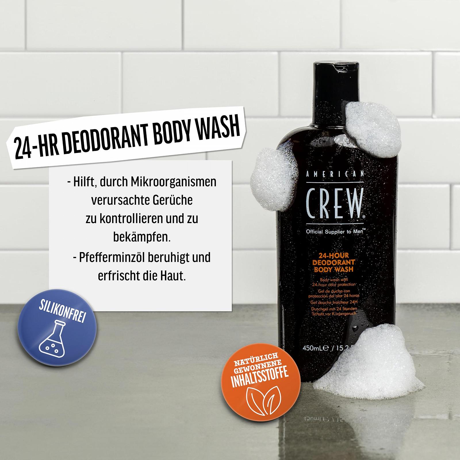 Гель для душа AMERICAN CREW 24h Deodorant Body Wash 450 мл, фото №3