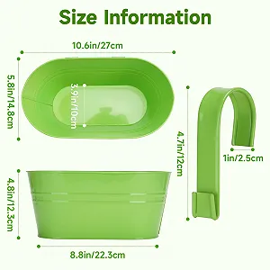 Подвесные цветочные горшки KINGLAKE Набор 4 шт 27 см металлические Разноцветные synthetic.ua - Фото 1