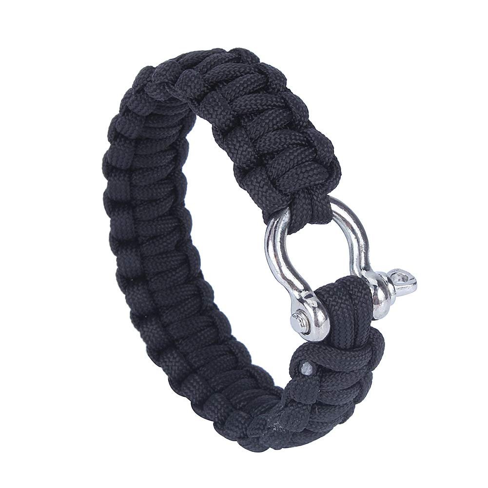 Браслет виживання Paracord 550 NDNCZDHC, військовий браслет виживання Paracord з шаклом з нержавіючої сталі, набір пряжок для кемпінгу, катання на човнах, пішого туризму, нержавіюча сталь, фото №3