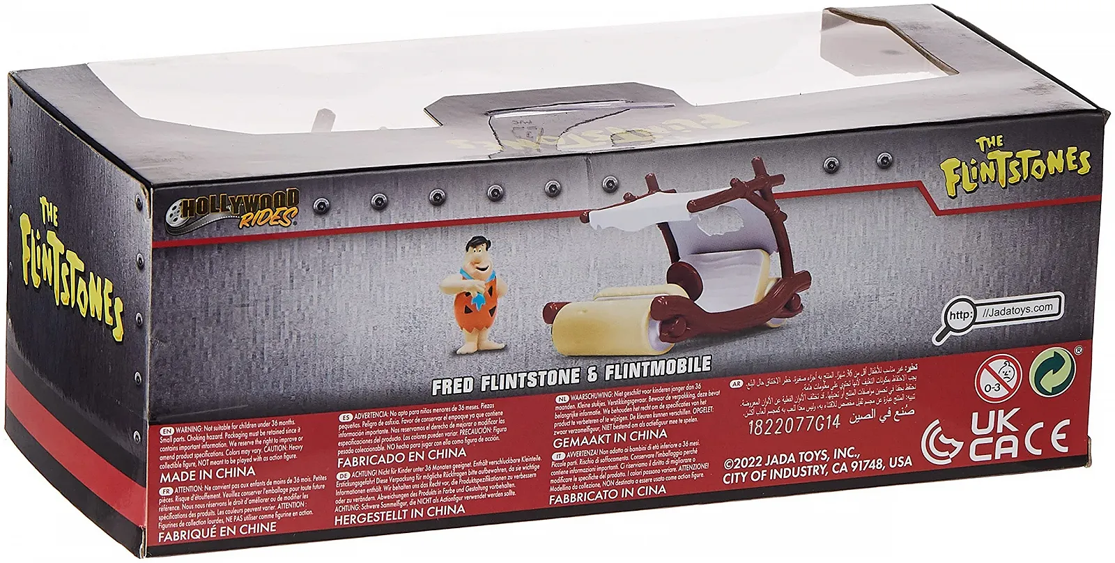 Автомобіль Jada Los Picapiedra Family Flint The Flintstones 1:32 різнокольоровий, фото №6