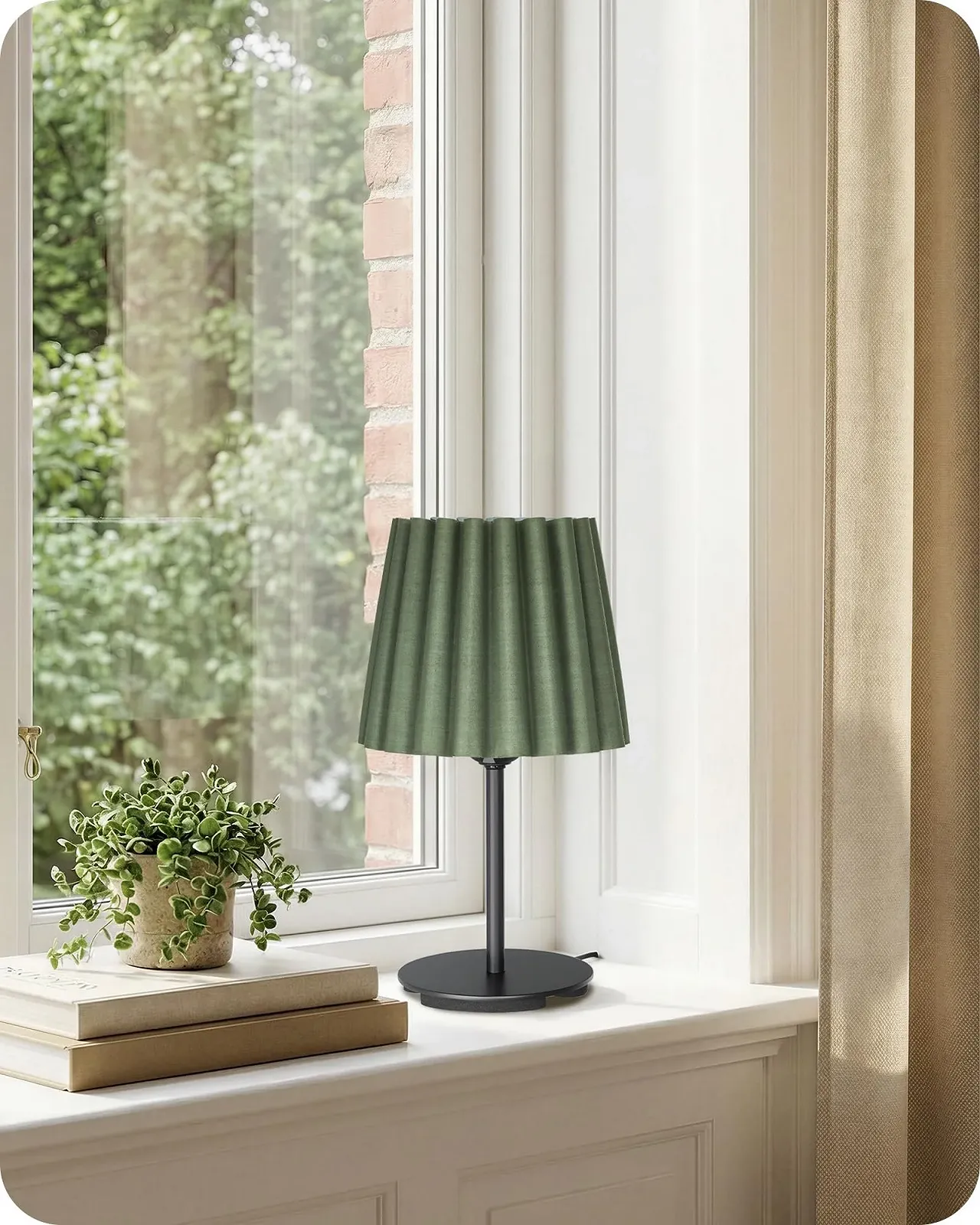 Настільна лампа ZJ15TLD05 E27 3 колірні температури зелений/чорний, фото №7